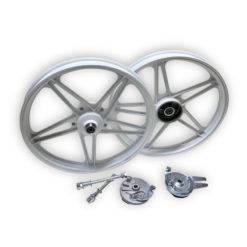 Felge vorne/hinten 1.6x17 Zoll weiss (Paar) Peugeot 103 Typ Bernardi