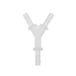 Verbindungsstück Y Form 4mm für Benzinschlauch, Oelschlauch, Lungen weiss