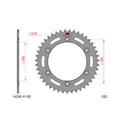 Zahnkranz AFAM 520/42Z Stahl