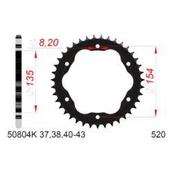 Zahnkranz AFAM 520/45Z Stahl schwarz