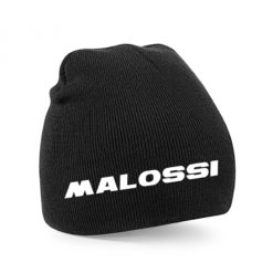 Mütze / Beanie / Kappe mit MALOSSI Logo schwarz/weiss Universalgrösse