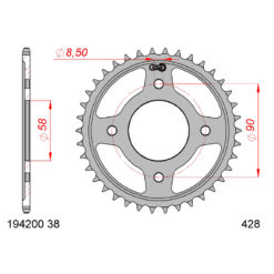 Zahnkranz Brixton Crossfire 125 XS Stahl 428/38Z