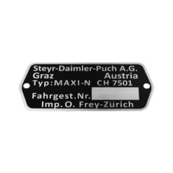Typenschild / Typenplakette Puch Maxi N CH7501 (leer)