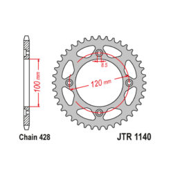 Zahnkranz ESJOT Stahl 428/58Z Beta RR 125 4-t LC Motard