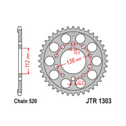 Zahnkranz Yamaha R1 2015 -> Stahl 520/43Z schwarz