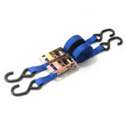 Ratschen-Zurrgurt-Set (Paar) zur Ladungssicherung S-Haken, 25mm, Länge: 5m,250Kg