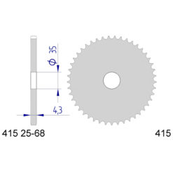 Zahnkranz Alu roh 415/36Z