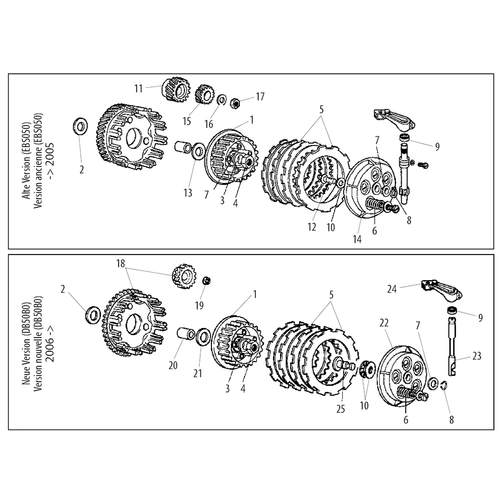 Büchse 17x22x27.5mm Kupplungskorb Derbi D50B0 2014 ->
