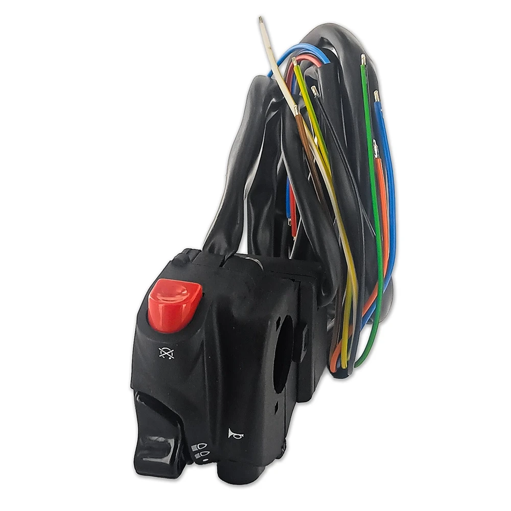 Schaltereinheit für Lenker Ø22mm Domino universal schwarz matt