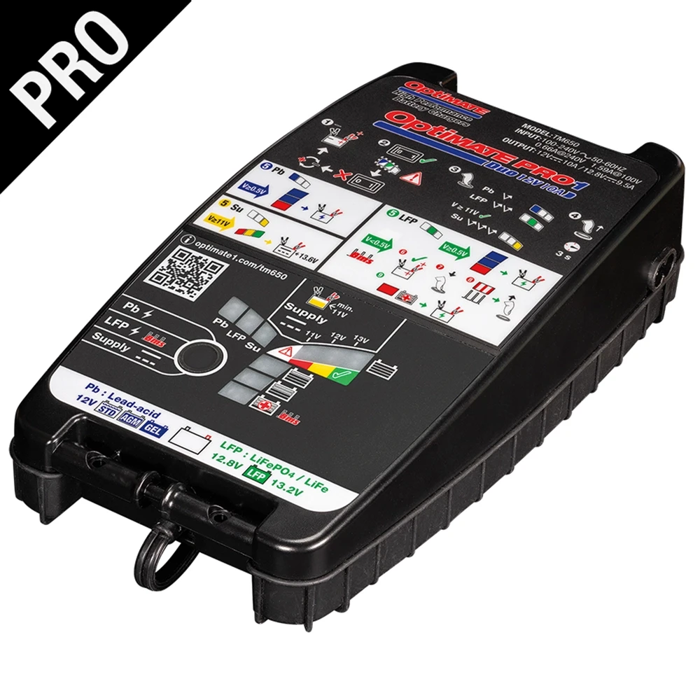 Batterieladegerät tecMATE OPTIMATE PRO-1 Duo 12/12.8/13.2V 10A 11 Stufen TM650VD