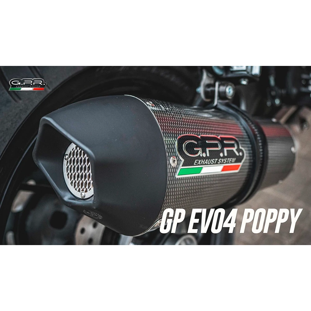 Auspuff GPR GP Evo 4 Poppy in carbon-look zu Ducati (CH-Hom)