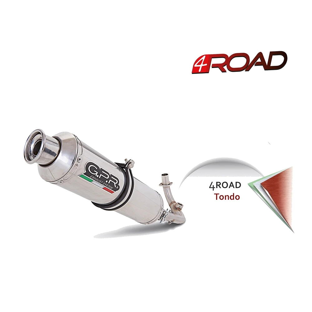 Auspuff GPR 4Road Round in inox zu Malaguti (CH-Hom)