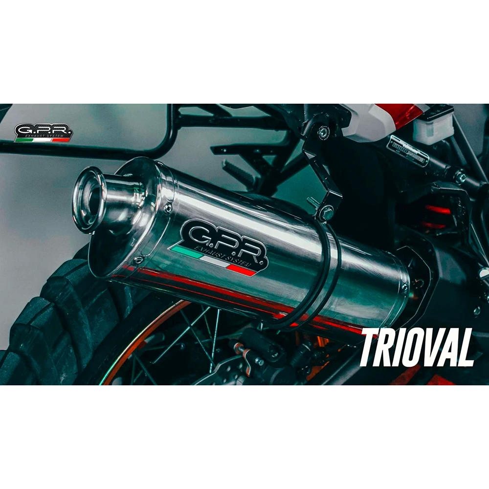 Auspuff GPR Trioval in inox zu Triumph (CH-Hom)