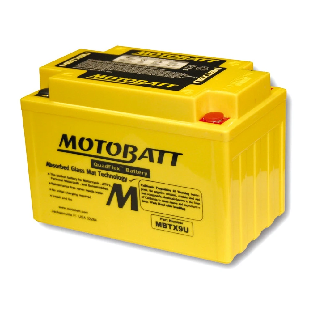 Batterie MOTOBATT MBTX9U (LF-AGM) 12V/10.5Ah - 151x87x105mm, 4 polig
