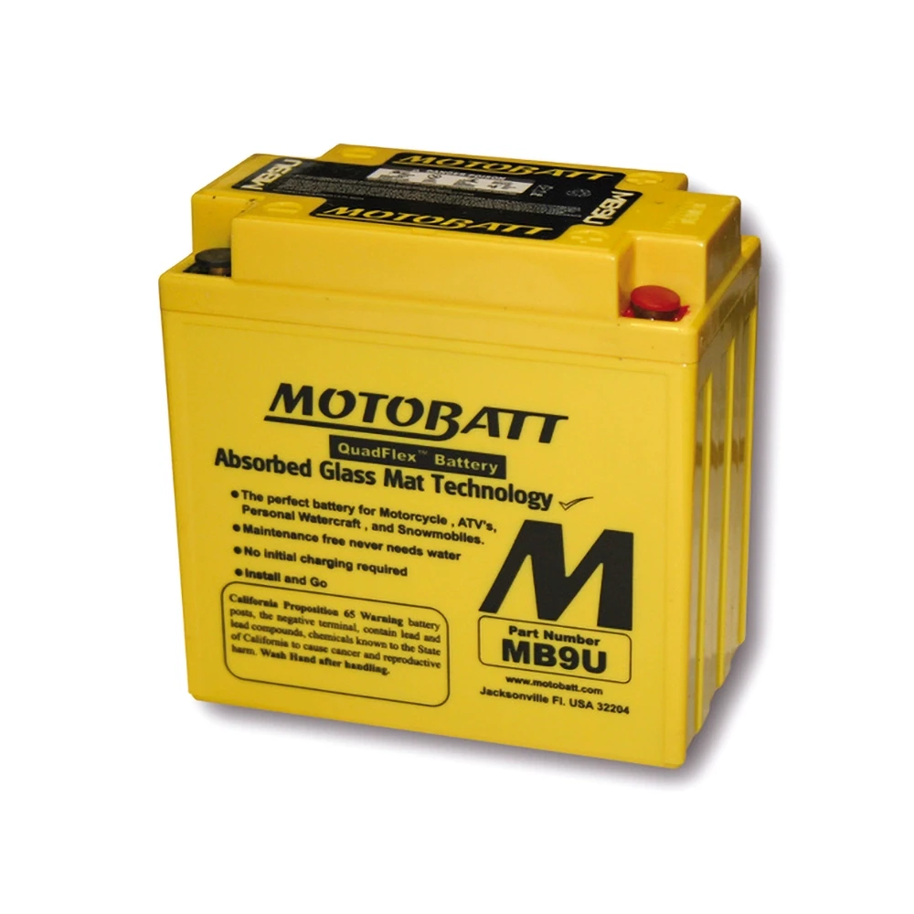 Batterie MOTOBATT MB9U (LF-AGM) 12V/11Ah - 136x76x133mm, 4 polig