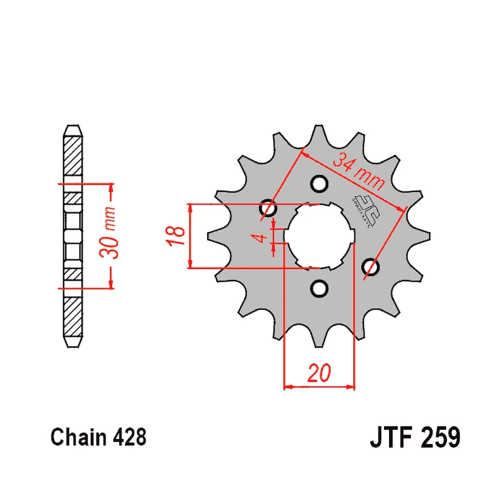 Ritzel JT 428/15Z SYM NH-X 125 2021 ->