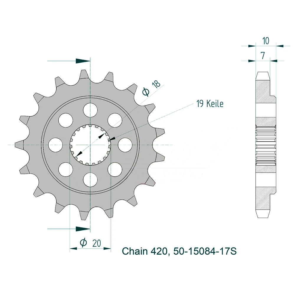 Ritzel ESJOT 428/17Z Beta RR 125 T 4-t LC Motard