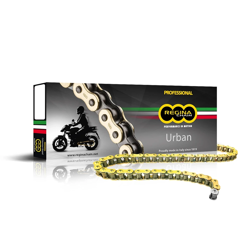 Kette 428 Regina 428 / 126 EB-ORO 146L, verstärkt plus ohne O-Ring, gold-schwarz