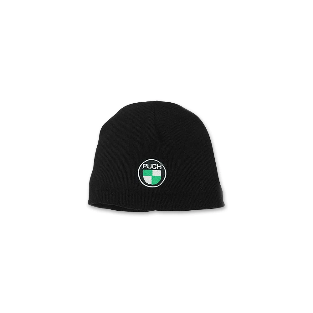 Mütze / Beanie / Kappe mit Puch Logo schwarz Universalgrösse