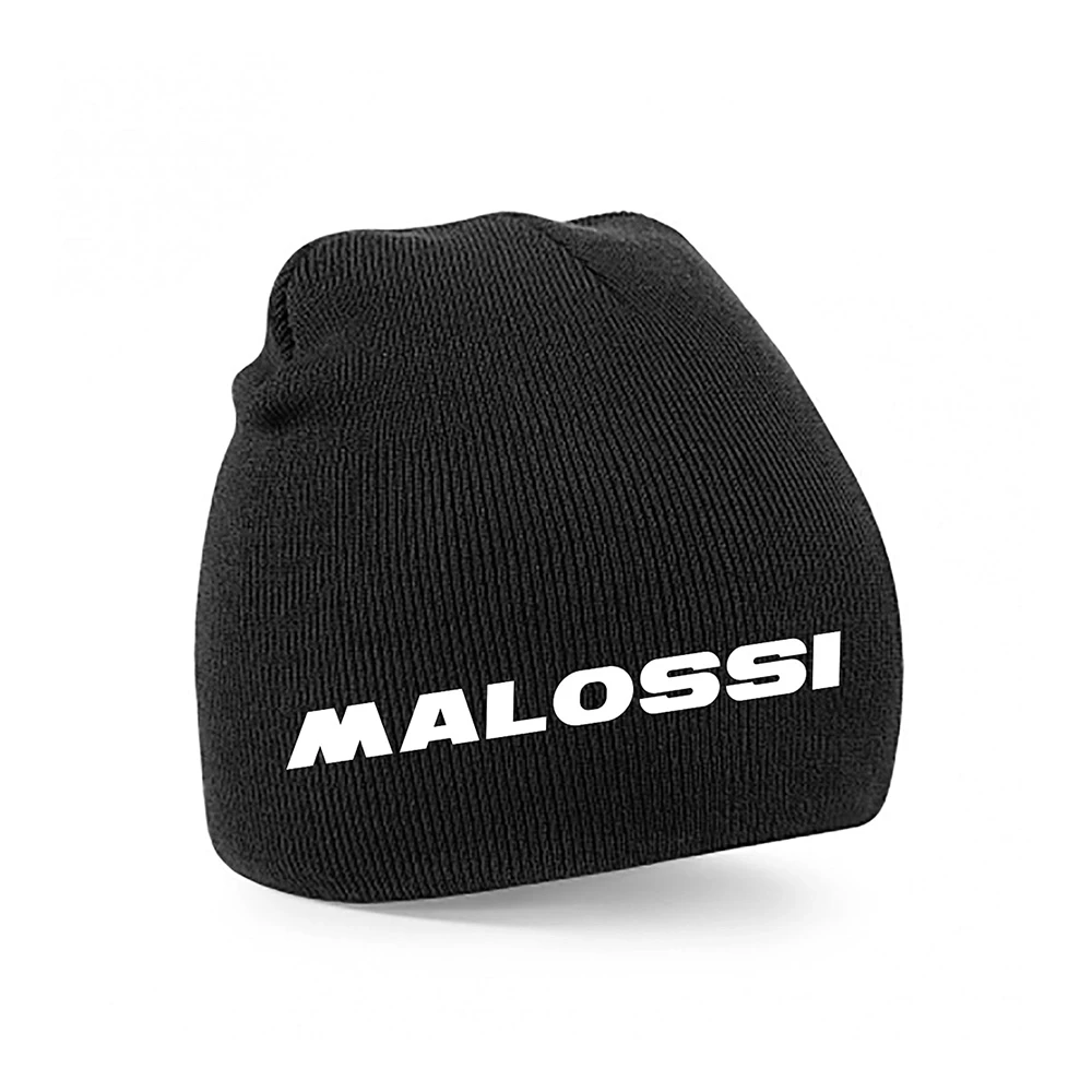 Mütze / Beanie / Kappe mit MALOSSI Logo schwarz/weiss Universalgrösse