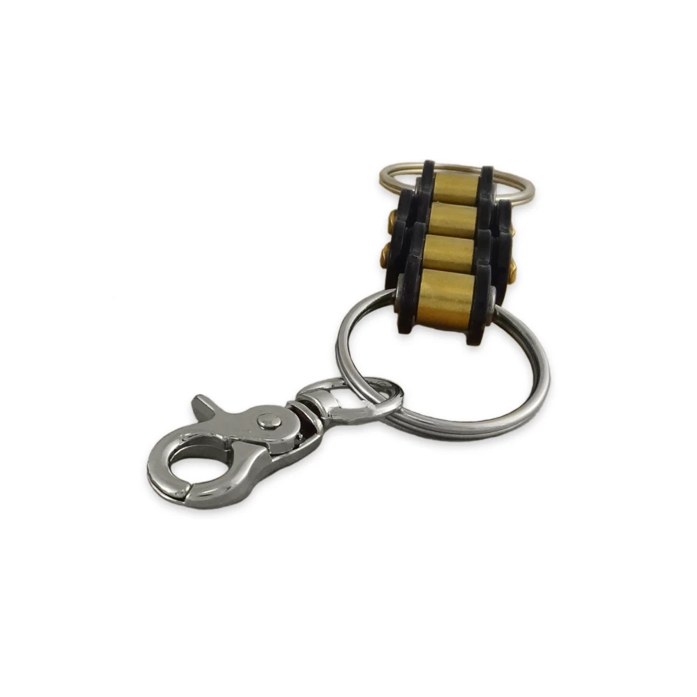 Schlüsselanhänger RK Chain Kette 62x25mm schwarz-gold