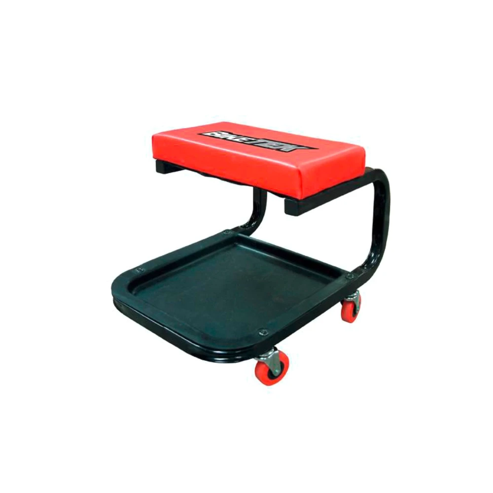 Werkzeughocker BIKETEK GARAGE schwarz/rot Rollen 360° drehbar