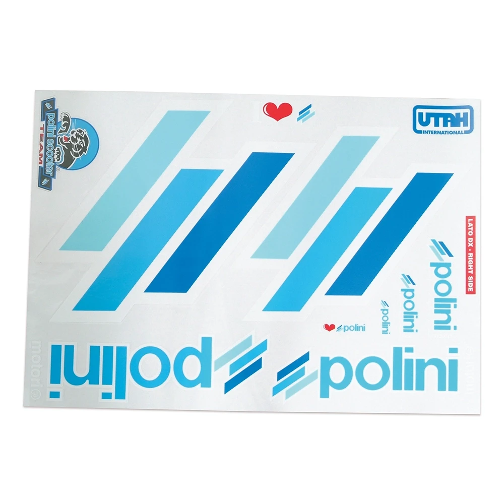 Aufkleberset Polini Scooter Racing Team (weiss) NETTOPREIS