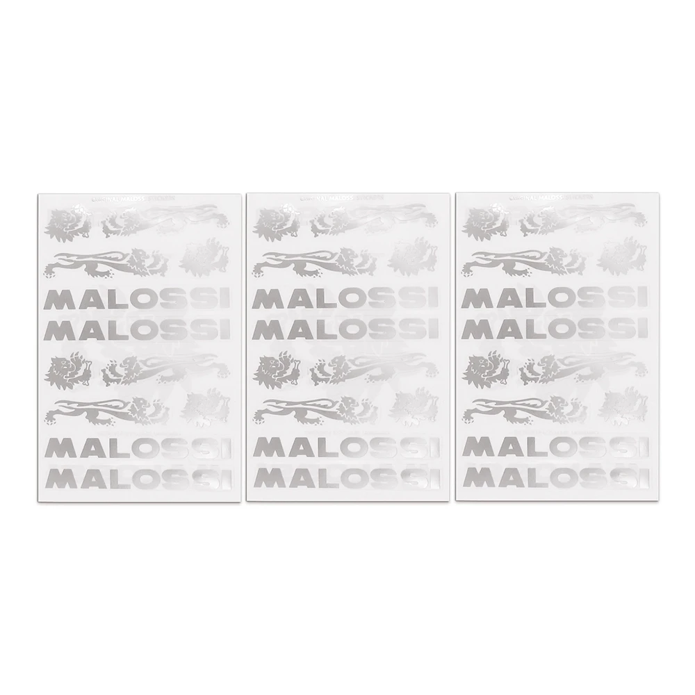 Aufkleberset Malossi chrom (3 Set) 11 x 16,8mm