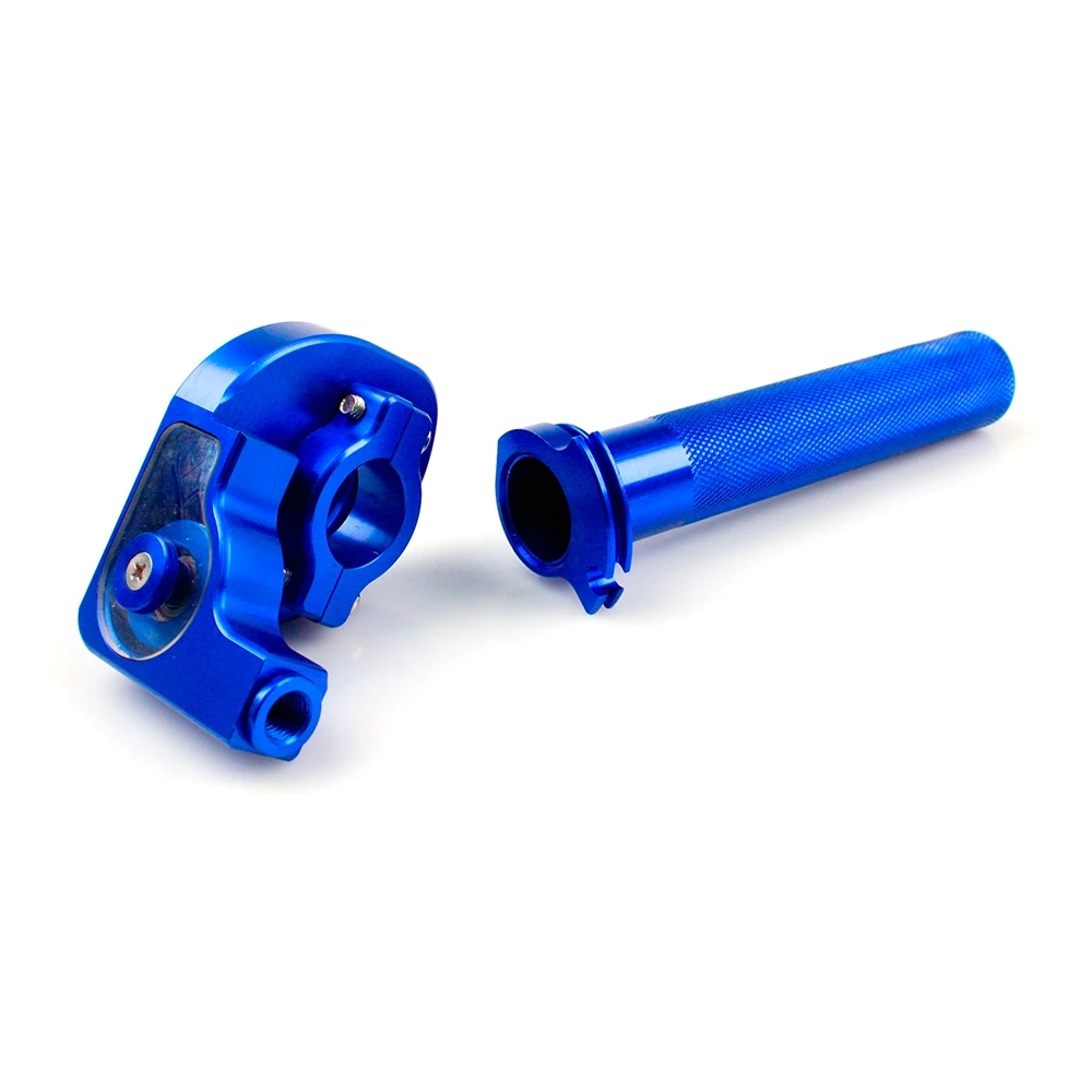 Gasgriff TNT universal Alu, CNC gefräst, blau eloxiert