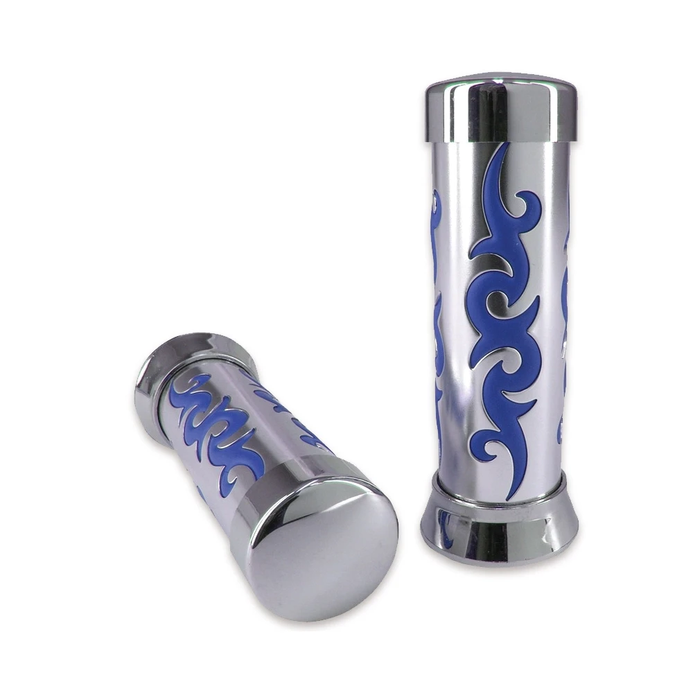 Paar Griffe TNT Tribal chrom/blau