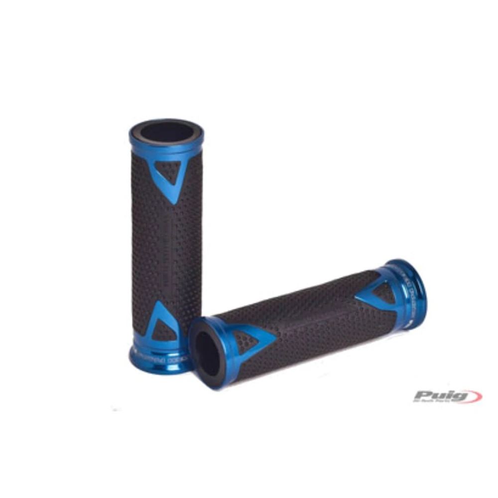 Paar Griffe Puig Radikal, Gummi/Alu blau L:119mm