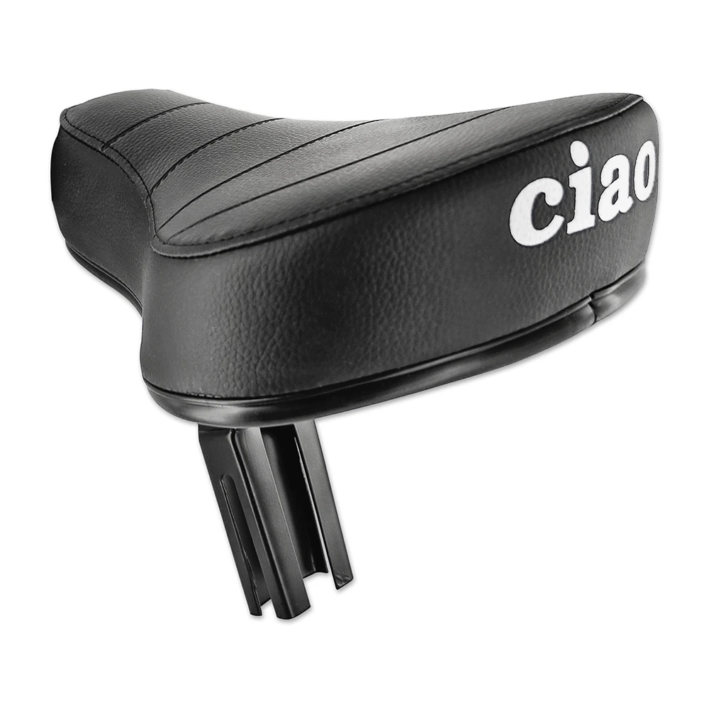 Sattel PIAGGIO Ciao P -> 1998 Ciao-Schrift 4-Kant Stütze schwarz Höhe +5cm