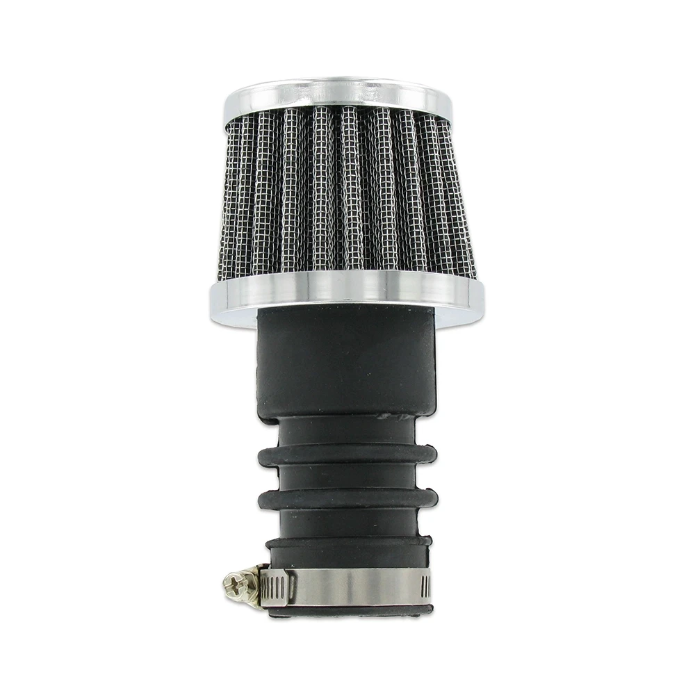 Powerfilter chrom Puch/Sachs für Bing 12/15mm Vergaser (Anschluss 20mm)