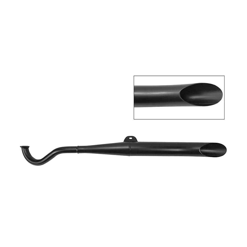 Auspuff Side Pipe 28mm Puch Maxi E50 1-teilig schwarz