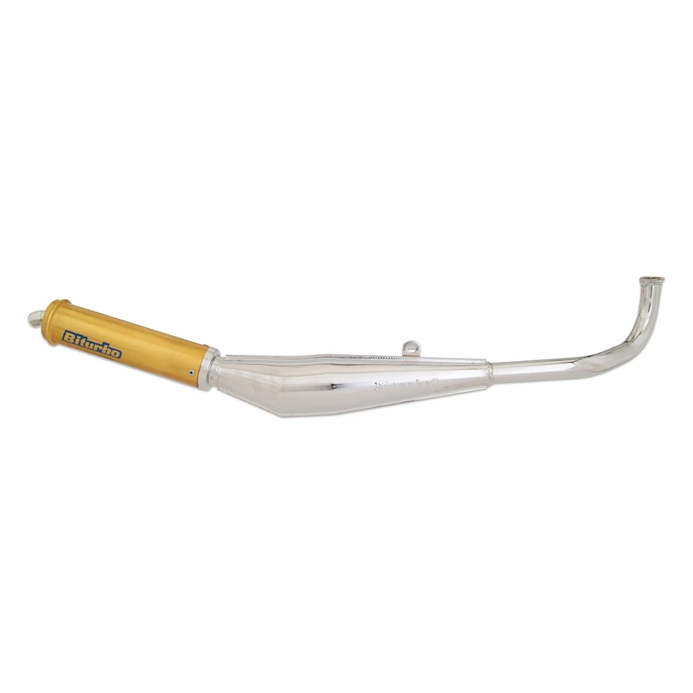 Auspuff Biturbo Tomos chrom/gold