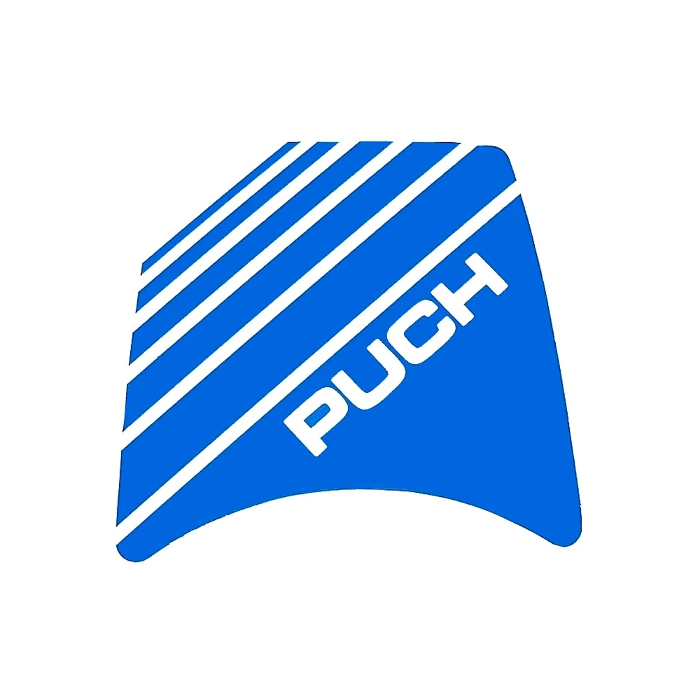 Aufkleber blau Puch für Lampenspoiler 020367/020349