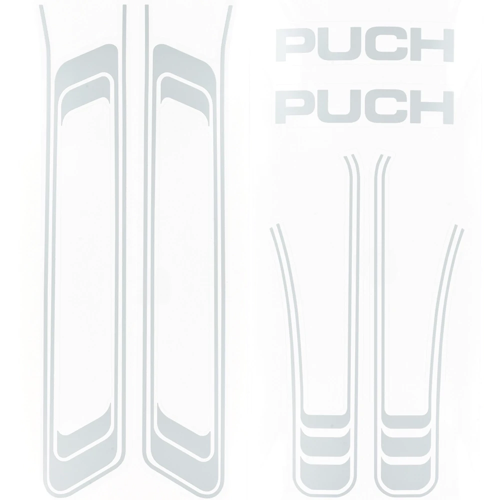 Aufklebersatz Rahmen Puch Maxi links/rechts grau