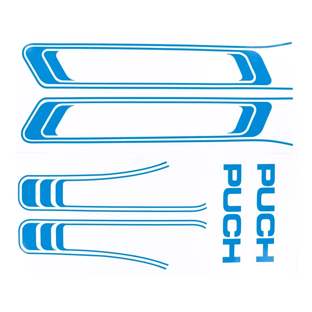 Aufklebersatz Rahmen Puch blau