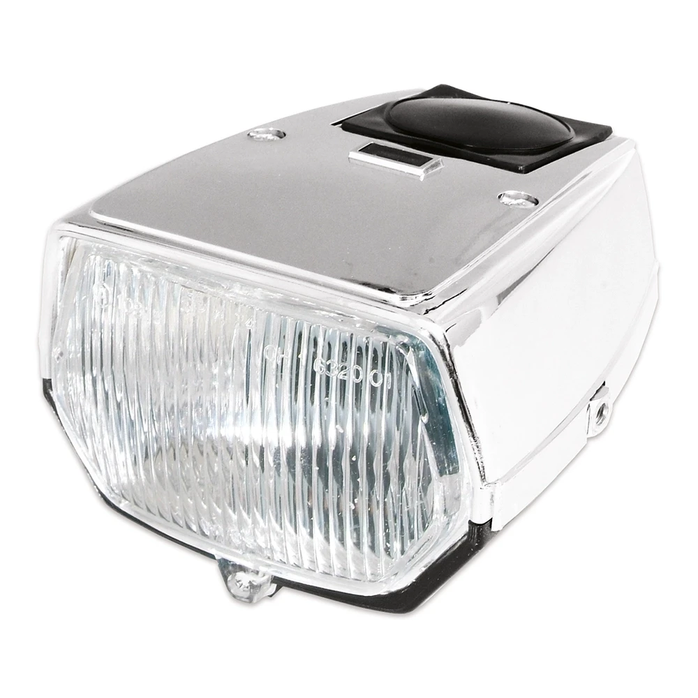 Scheinwerfer/Lampe eckig Puch/Sachs chrom/schwarz