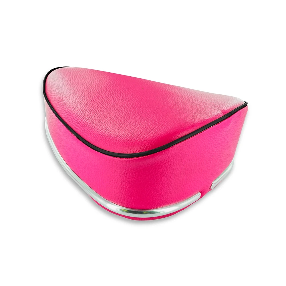 Sattel Puch/universal ohne Federn mit Zierleiste pink