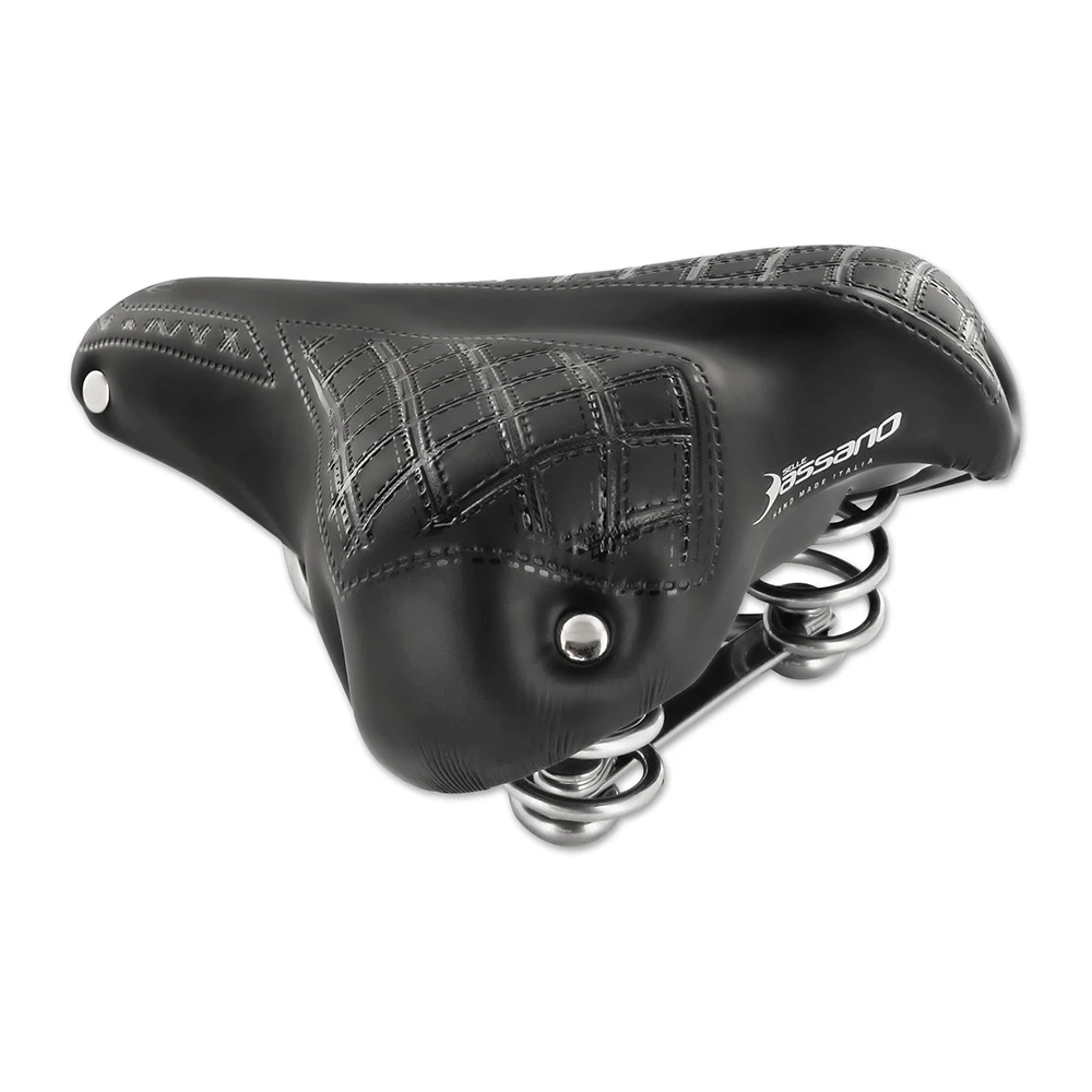 Sattel universal BASSANO CAFE RACER Leder Handcrafted schwarz