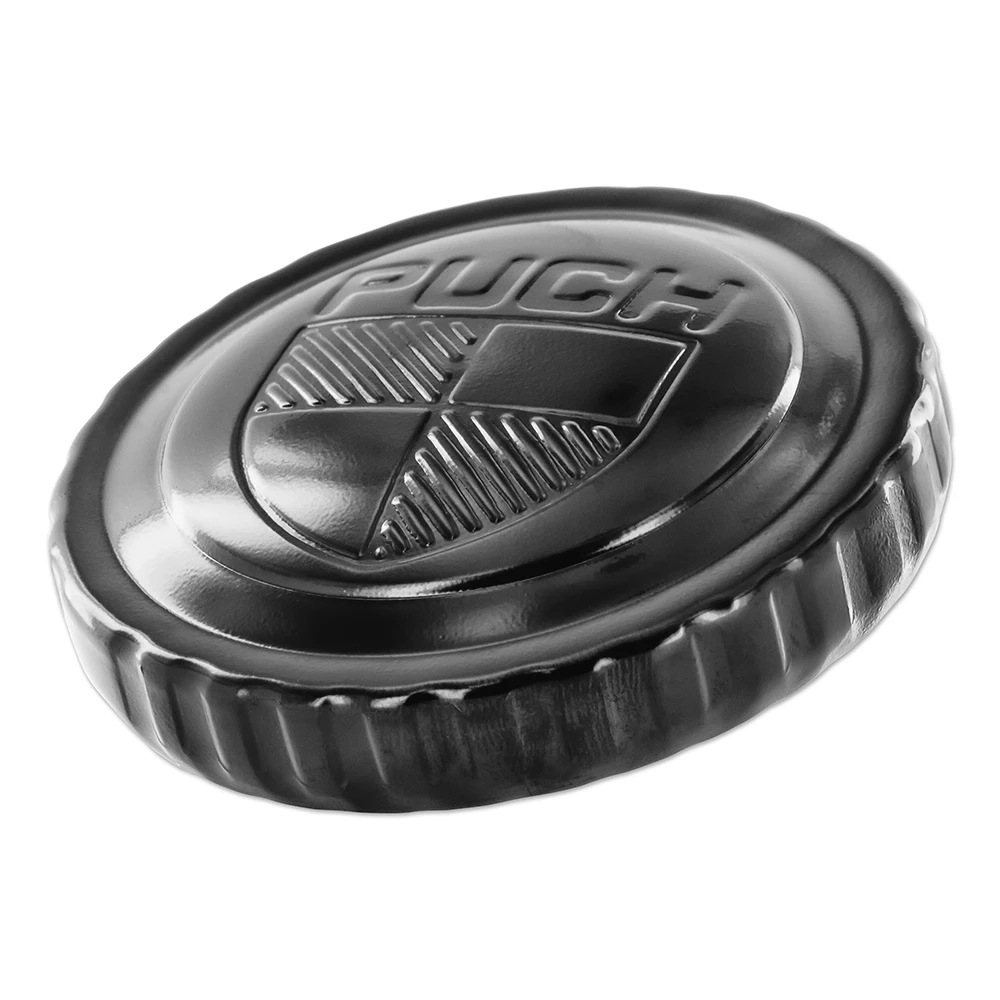 Tankdeckel 30mm Puch Maxi mit Emblem / Logo schwarz