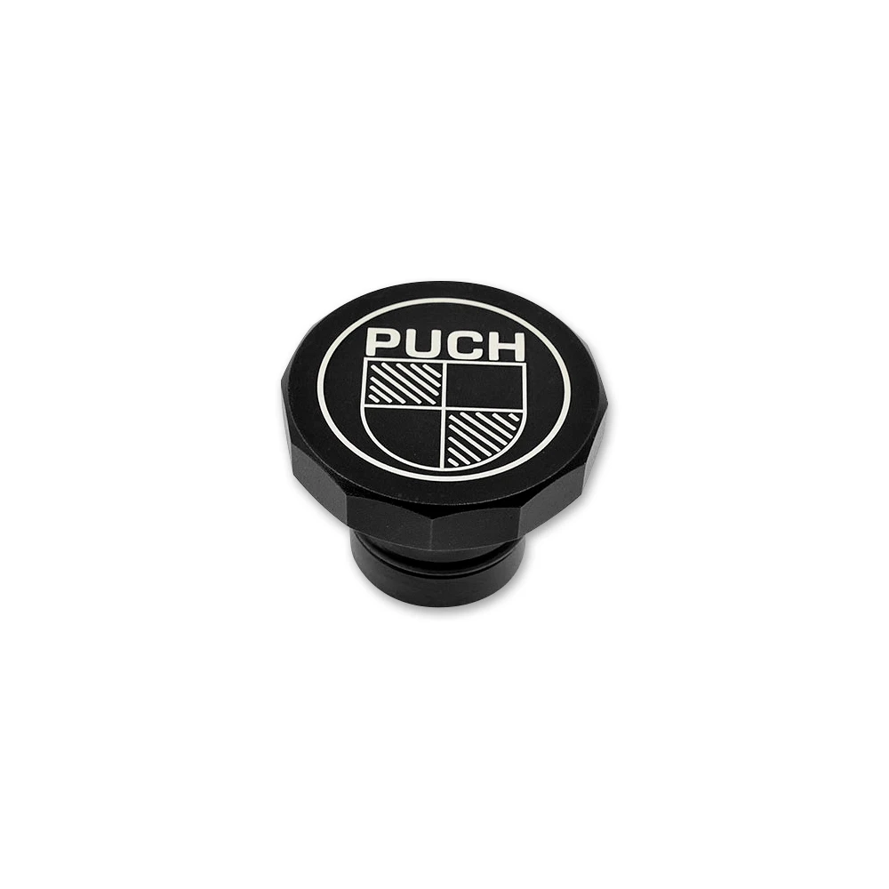 Tankdeckel Puch Maxi S/N mehrkant mit Puch Emblem schwarz