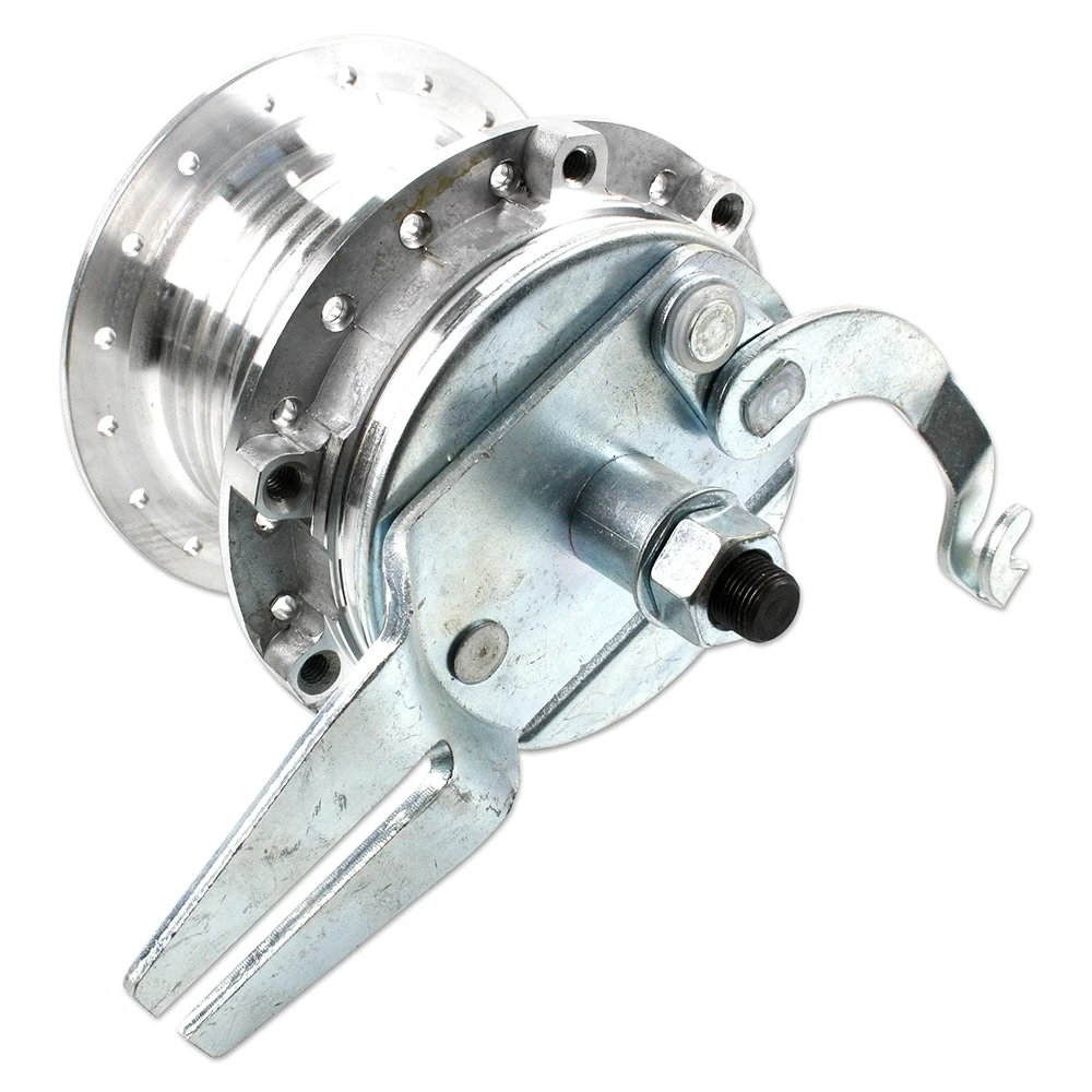 Radnabe+Bremsteller+Achse hint Leleu Puch Maxi N/Peugeot 103/104