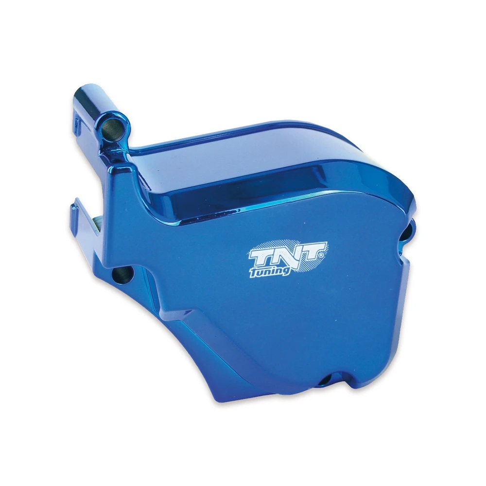 Abdeckung Oelpumpe Derbi >2006 blau eloxiert (Piaggio Motor)