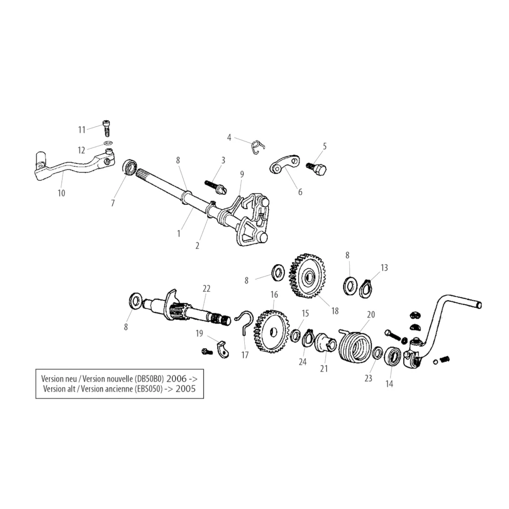 Simmerring 12x20x5mm zu Schaltwelle Derbi Motor EBS/EBE/D5 (Nr7)