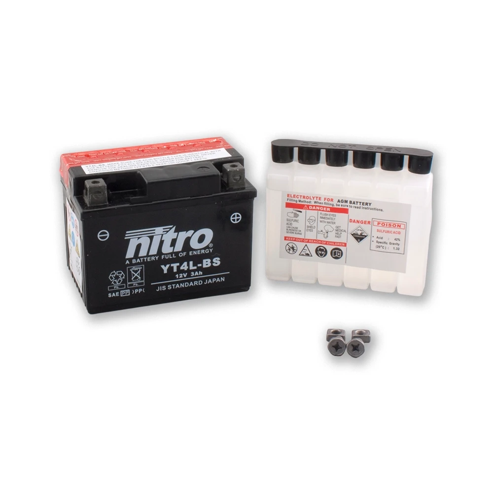 Batterie YTX4L-BS Nitro mit Säurepaket (YT4L-BS / NT4L-BS) 