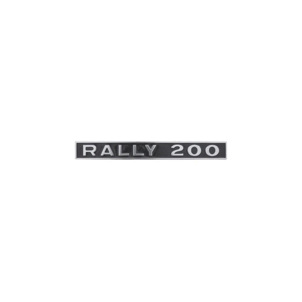 Emblem Rally 200 123x15mm Aluminium Piaggio Vespa, 2 Klammern