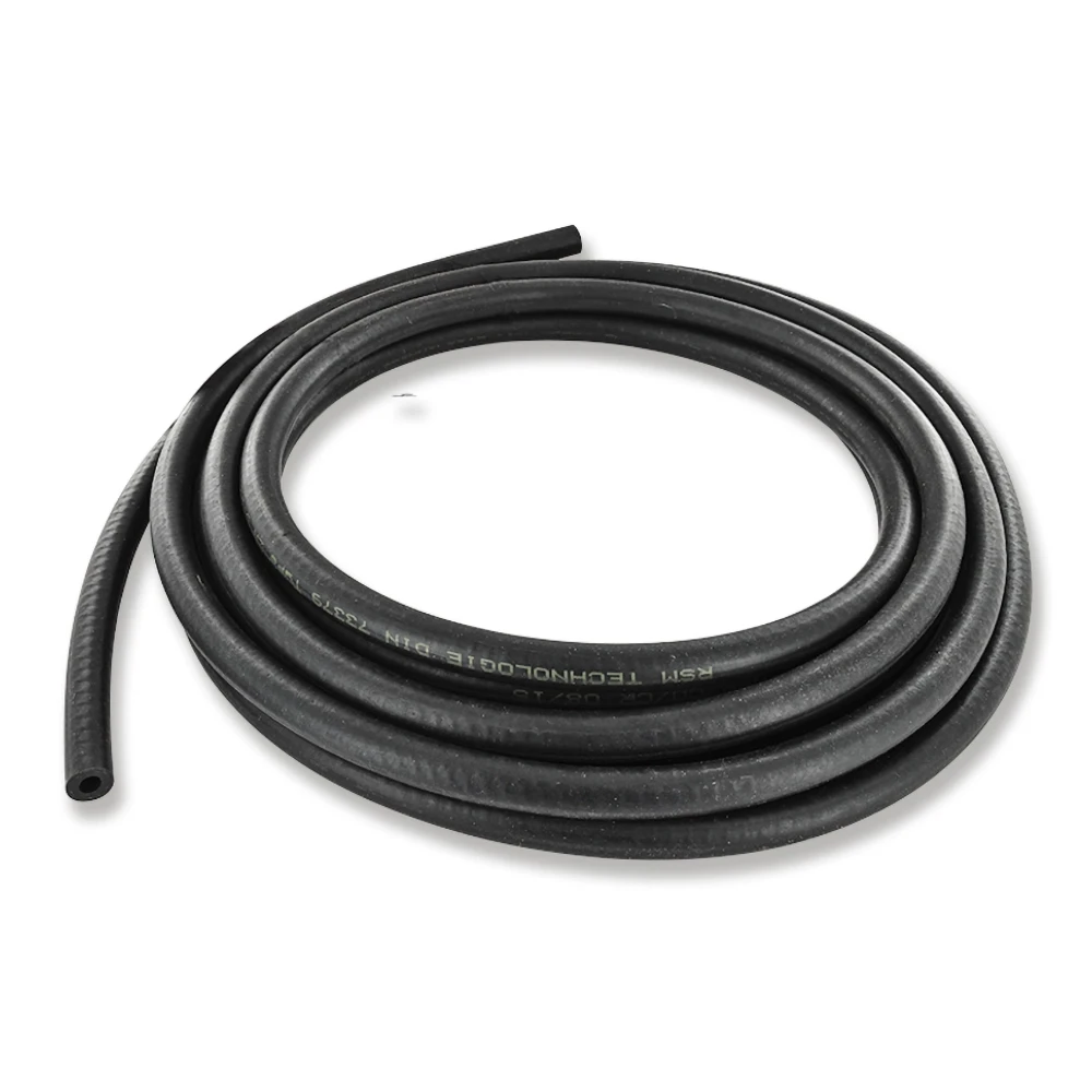 Benzinschlauch 4x10mm schwarz mit Gewebeeinlage (5m)
