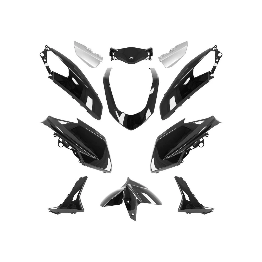 Verkleidungskit 13-teilig Yamaha N-Max 2015-2020 schwarz glanz